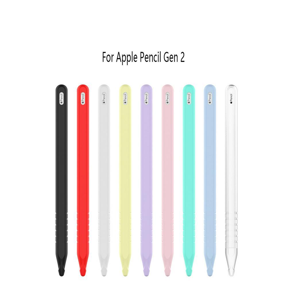 For Apple Pencil 2 Case Solid Color Cover Business Protective Anti-slip Tips Skin Scratch-resistant Sticker Cases