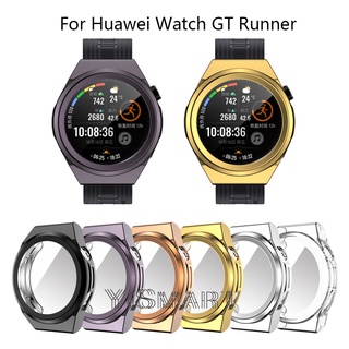 เคส Tpu สําหรับ Huawei Watch Gt Runner ฝาครอบป้องกันหน้าจอ แบบเต็ม สําหรับ Gt Runner ป้องกันรอยขีดข่วน นาฬิกา เชลล์ กันชน อุปกรณ์เสริม