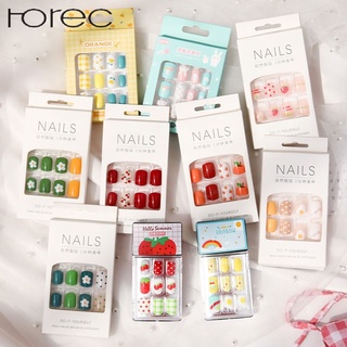 Horec เล็บปลอม ฟรีตะไบเล็บ มีลายให้เลือกหลากหลาย false nails, nail files