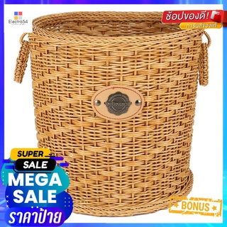 ตะกร้าทรง D มีหู MONARCH 27x25x26 ซม. สีน้ำตาลBASKET MONARCH NATURE 27X25X26CM