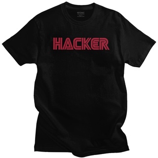 เสื้อยืดแขนสั้น คอกลม ผ้าฝ้าย พิมพ์ลาย Mr Robot Hacker สําหรับผู้ชาย