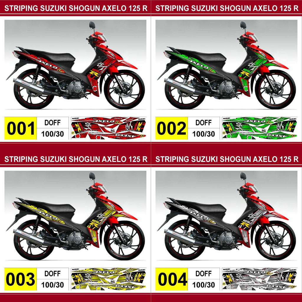 Suzuki Shogun Axelo 125 R Striping Decal Sticker AR01 Variation All Ready