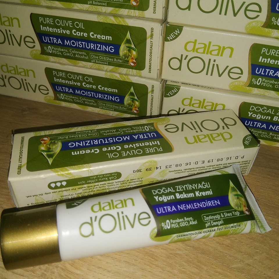 (พร้อมจัดส่ง) ครีมน้ำมันมะกอกแพคคู่ (2หลอด)สินค้านำเข้าจากตุรกี Dalan d'Olive Pure Olive oil Intensi