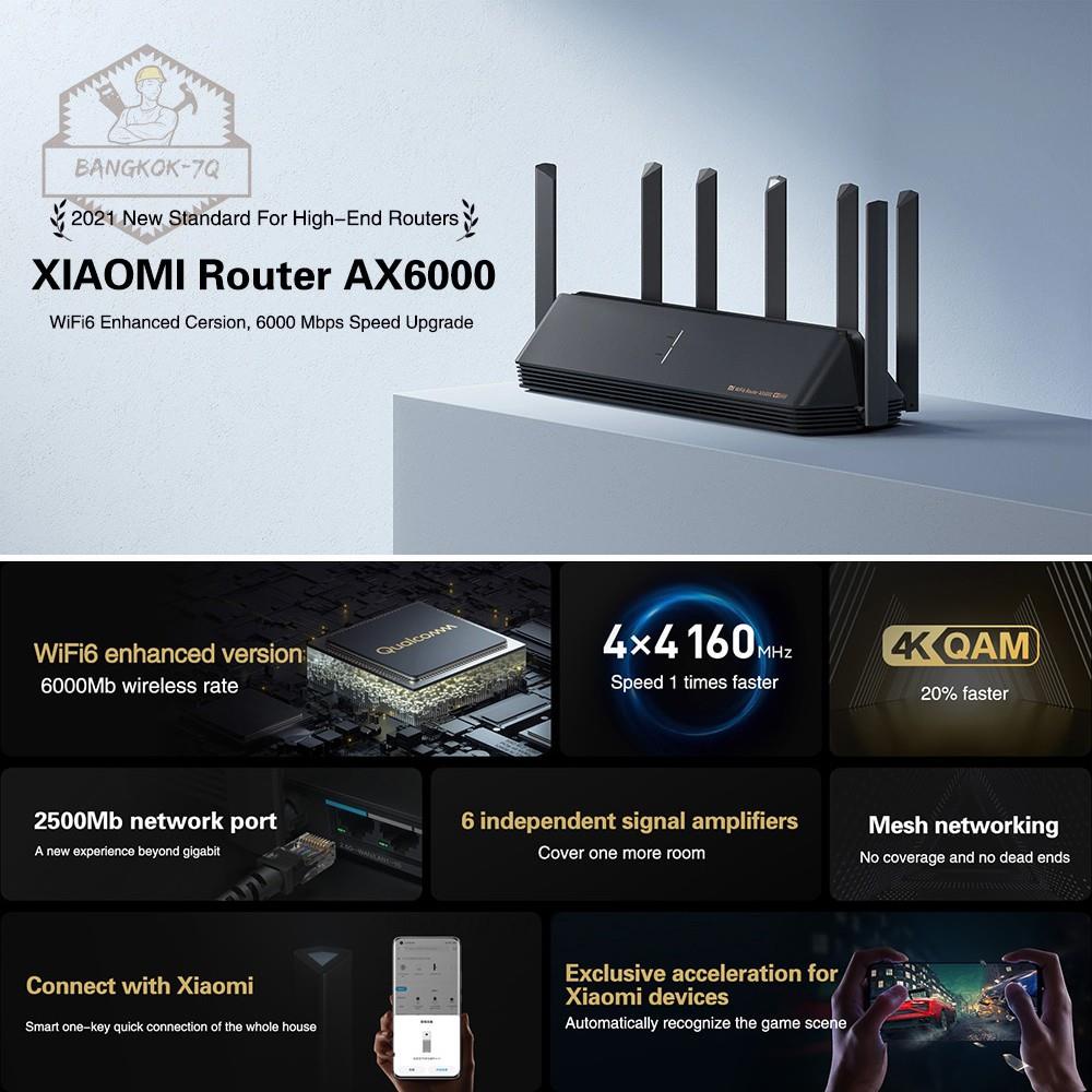 ❣Xiaomi Mi Router Ax6000 Aiot Router 6000 Mbs Wifi6 Vpn 512 Mb Cpu อุปกรณ์ขยายสัญญาณเครือข่ายอินเตอร