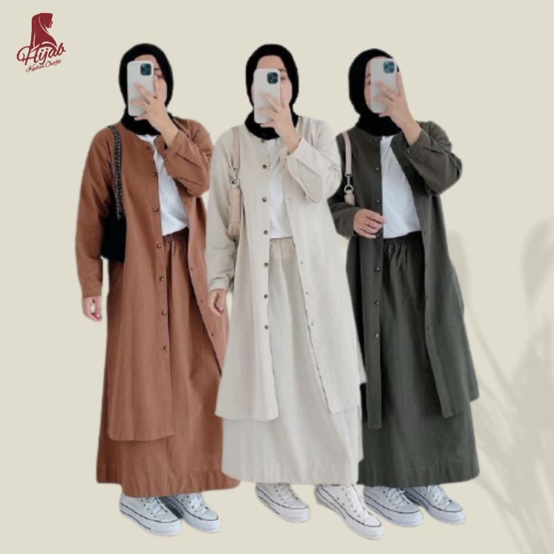 One Set Vevy Long Tunic Set Skirt Daily Moscrepe