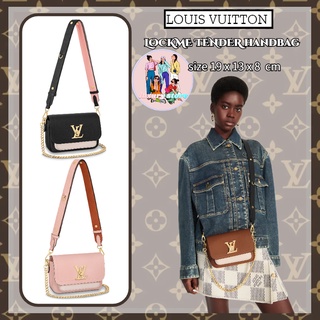 Louis Vuitton  หลุยส์วิตตอง CKME TENDER กระเป๋าถือ/กระเป๋าสะพายโซ่/กระเป๋าสะพายข้าง/หนังลูกวัวเนื้อนุ่ม/กระเป๋าสะพายคลัต