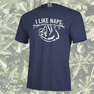 เสื้อยืดแฟชั่นผู้ชาย ลาย Happy Sloth "I LIKE NAPS" ทุกสี สําหรับผู้ชาย