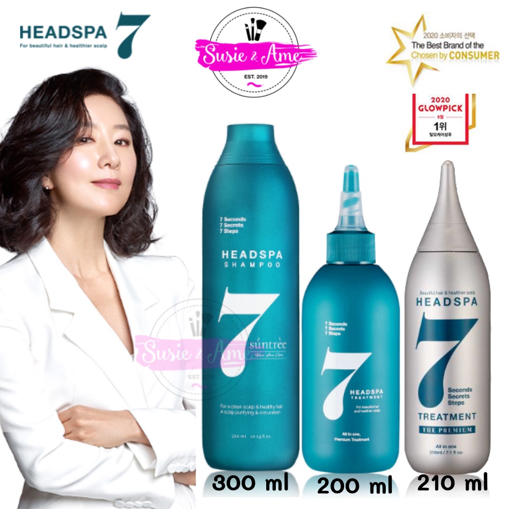 พร้อมส่ง Headspa 7 All in one Premium treatment parannunn black hair pack 200 ml / Suntree Shampoo 300ml