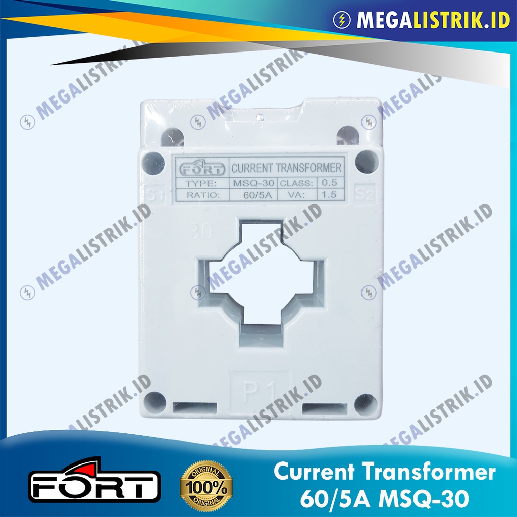 FORT CURRENT TRANSFORMER 60/5A MSQ-30 / CT PANEL METER 60 CAMPERE / 60A MSQ30