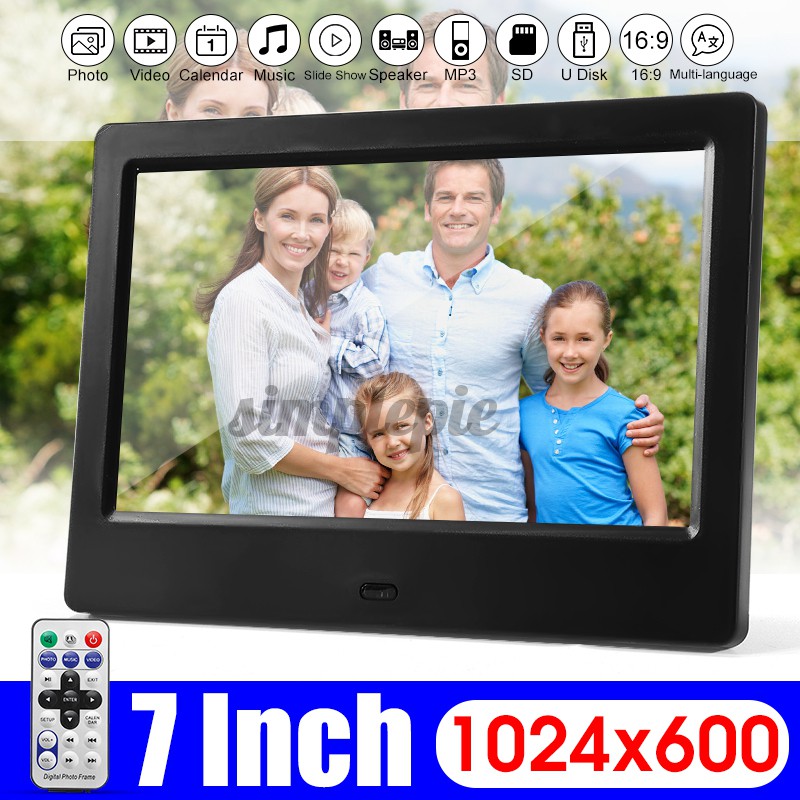 กรอบรูปดิจิตอลอิเล็กทรอนิกส์ เครื่องเล่น Mp3 ขนาด 7 นิ้ว
