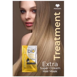 ทรีทเม้นท์ไบโอซองสีทอง Gold Bio Extra Super cream Treatment สูตรเข้มข้น ฟื้นฟูผมแห้งเสียให้มีสุขภาพดี 40ml