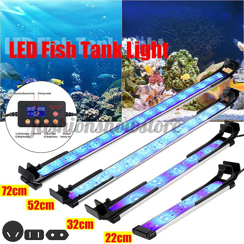 50CM 48LED Aquarium Fish Tank Light Digital Display Brightness ...