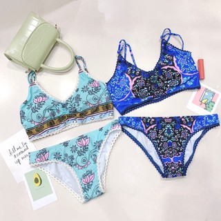 bikini ชุดว่ายน้ำ พร้อมส่ง ทูพีช💙💜