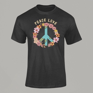 เสื้อยืด พิมพ์ลายกราฟฟิค Peace Love Jersey คุณภาพสูง สไตล์วินเทจ เหมาะกับของขวัญS-5XL