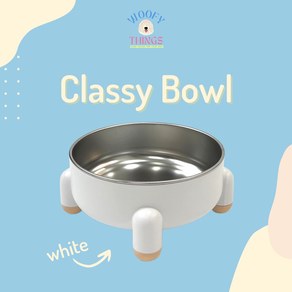 พร้อมส่ง! Classy Bowl ชามสัตว์เลี้ยง สแตนเลส ชามใส่อาหารสัตว์  ชามอาหารสัตว์เลี้ยง หมา แมว