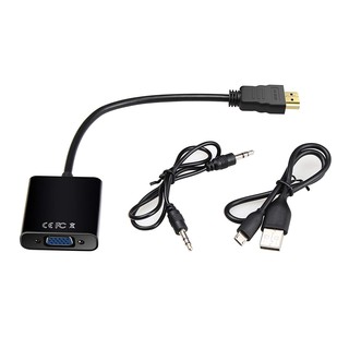 หัวแปลง ตัวแปลงสาย HDMI เป็น VGA (F) +AV Stereo - Converter HDMI TO VGA (F) +AV Stereo