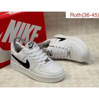 รองเท้าผ้าใบไนกี้ รองเท้าผ้าใบNike AF1 รองเท้าผ้าใบขาวล้วน 007