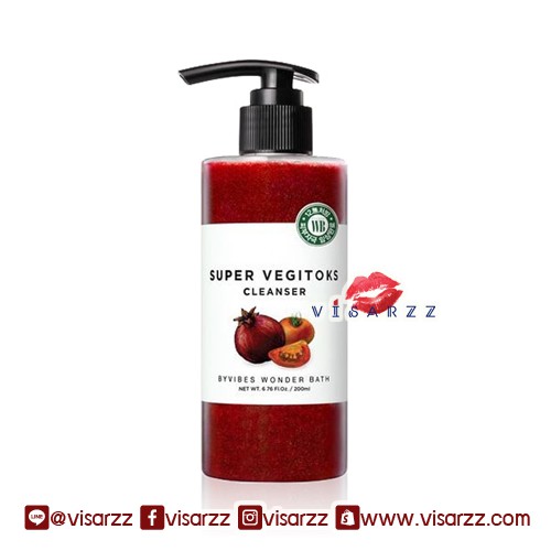 (# Red) Wonder Bath Super Vegitoks Cleanser 300mL คลีนซิ่งรวมผลไม้สีแดง อันโด่งดังจากเกาหลี บับเบิ้ลคลีนเซอร์