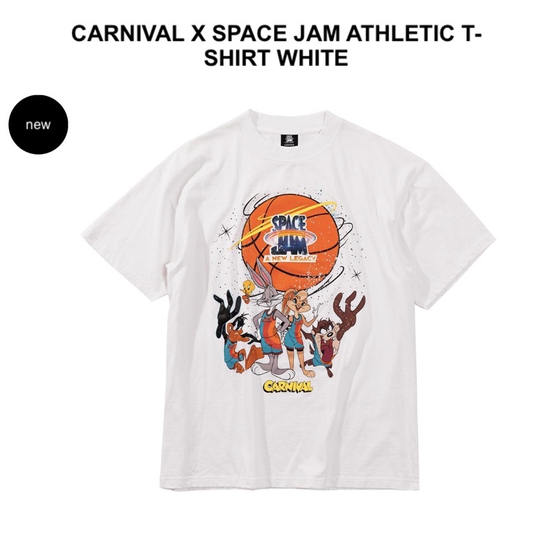 พร้อมส่ง !! Carnival x Space Jam Athletic Tshirt เสื้อยืดขาว (M)