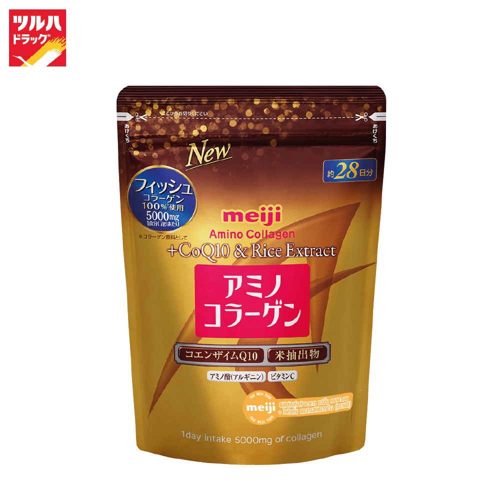 Meiji Amino Collagen Gold 196 g. (Sachet) / เมจิ คอลลาเจน โกลด์ 196 กรัม (ถุง)