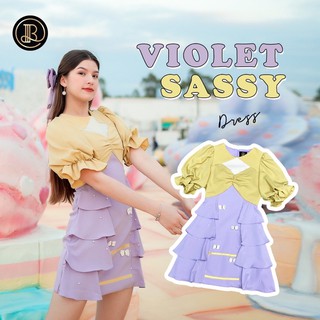 Size S ML:BLT มินิเดรสสีม่วงตัดเหลือง สวยมากๆ🦄✨✨