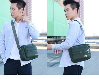 (w129)กระเป๋าสะพายข้าง ผ้าอ๊อกฟอร์ด มีช่องซิปใส่ของเยอะ vgetbag
