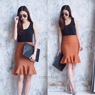 New!!! Korea skirt กระโปรงไหมพรมปลาย swing