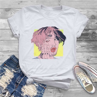 T-shirt  เสื้อยืด พิมพ์ลาย Lil Peep Hellboy สไตล์วินเทจ ฮาราจูกุ คลาสสิก สําหรับผู้หญิงS-5XL