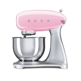 [0% 10 เดือน]  เครื่องผสมอาหาร (Stand Mixer) Smeg รุ่น SMF02PKEU สีชมพู