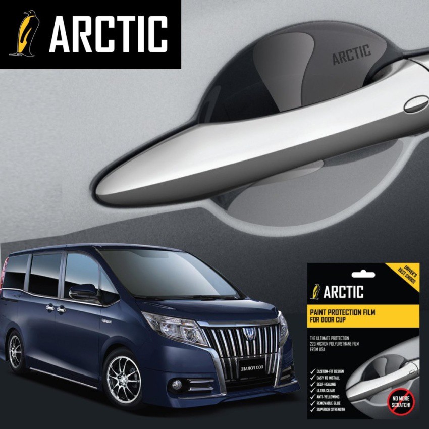 ARCTIC ฟิล์มกันรอยเบ้ามือจับรถ Toyota Esquire (2014-2016) 4 ประตู