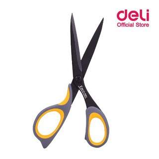 Deli 77757 Soft-touch Scissors กรรไกรสแตนเลส ขนาด 210 mm (8 1/4 นิ้ว) กรรไกร กรรไกรอเนกประสงค์ อุปกรณ์สำหรับตัด office