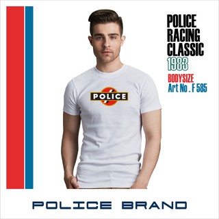 POLICE เสื้อยืดคอกลม ทรง Slim fit ทรงพอดีตัว  ขาว,ดำ,เทา ใส่ได้ทั้งผุ้ชาย/ผู้หญิง ( รหัส : F585,B391,X122 )