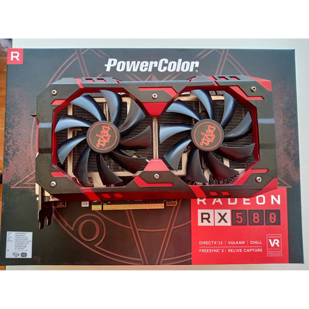 การ์ดจอ PowerColor Red Devil RX580 8g DDR5 / VGA PowerColor Red Devil RX580 8GB DDR5