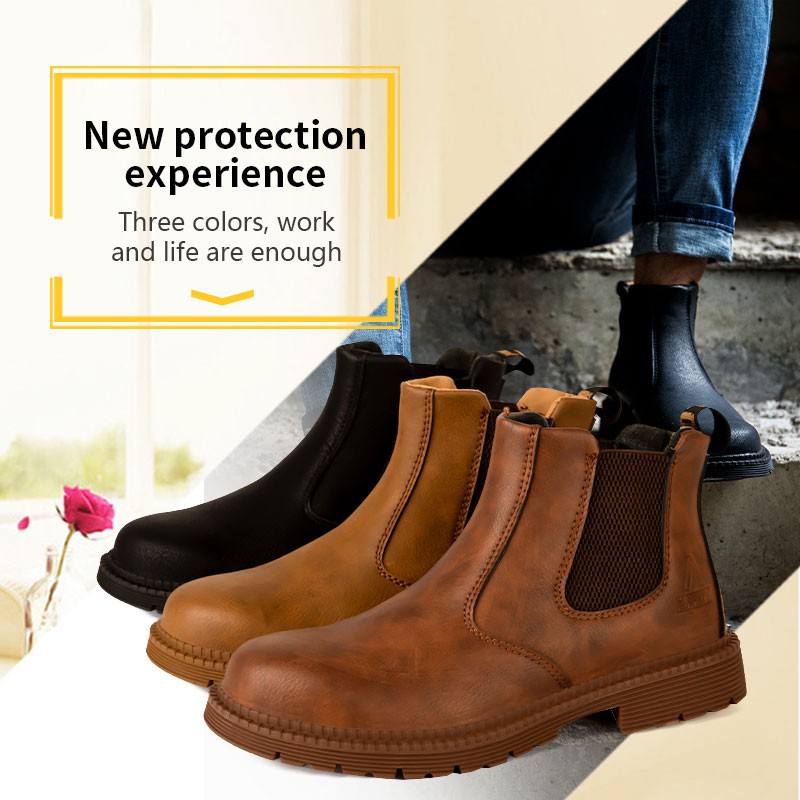 Safety Shoes Men ต่อต้านยอดเยี่ยม รองเท้าทำงาน รองเท้าเซฟตี้หัวเหล็ก กันลื่นกันน้ำ รองเท้า boots