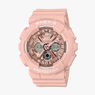 Baby-G นาฬิกาข้อมือผู้หญิง Baby-G Rose Gold Dial Pink รุ่น (BA-130-1A,BA-130-4A,BA-130-7A1,BA-130-7A2,BA-130-1a2,BA-130-