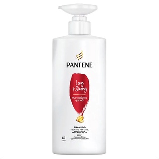 Pantene Long &amp; Strong Shampoo แพนทีน โปร-วี แชมพู สูตรลองแอนด์สตรอง 410 มล. แชมพูสระผม บำรุงผมยามดูแข็งแรง สุขภาพดี