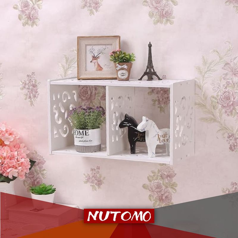 2 Room Cubic Shelf Mh805ic Shabby Chic Wall Shelf Premium Room Decor • Nutomo