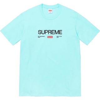 tshirtเสื้อยืดคอกลมฤดูร้อนใหม่พร้อมส่ง ของแท้ Supreme Est 1994 Tee TurquoiseSto4XL