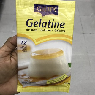 เจลาตินแผ่น ตรา gelita 20 g พร้อมส่ง