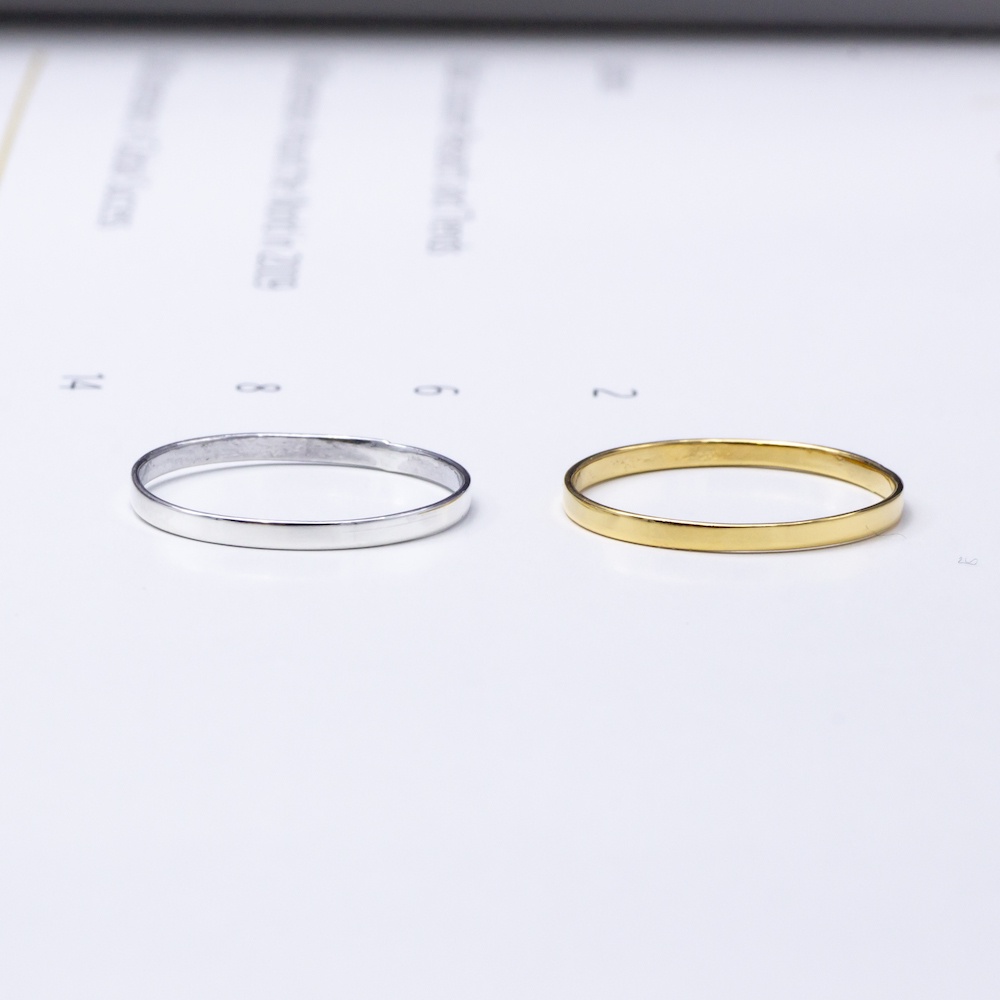 Star Jewelry แหวนเงินแท้ 92.5% แหวนเรียบขอบตัดตรง แหวนเสริมดวง รุ่น RS3086