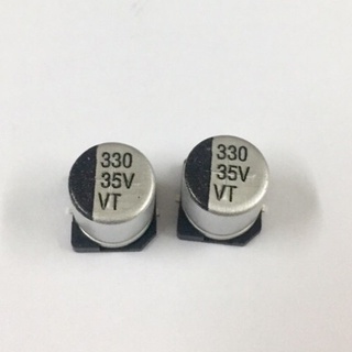 5ตัว ตัวเก็บประจุ SMD  35V 330UF CAPACITOR SMD คาปาซิเตอร์ อะไหล่อิเล็กทรอนิกส์ ใหม่แท้คุณภาพเต็ม100%