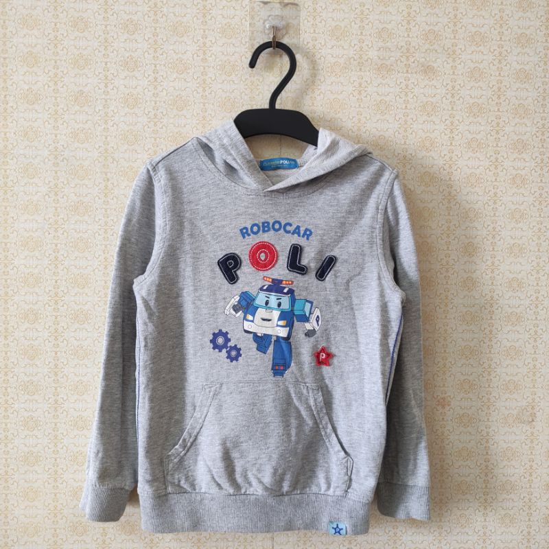 เสื้อฮู้ด Robocar Poli Size.110 ( 4-5 ปี ) โรโบคาร์โฟนี เสื้อผ้ามือสองญี่ปุ่นคัดเกรดA🇯🇵