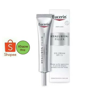 Eucerin Hyaluron-Filler EYE Cream SPF15  15 ml.  ครีมช่วยเติมริ้วรอยลึกรอบขอบตาให้ดูตื้นขึ้น.