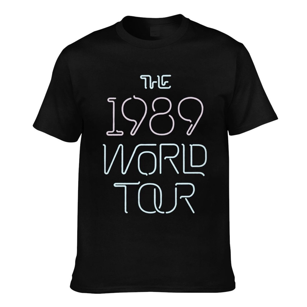 เสื้อยืดคอกลมTaylor Swift 1989 World Tour Men's Summer Casual T-ShirtS-4XL