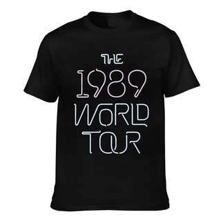 【cotton Tshirts👕】คอลูกเรือเสื้อยืดคอกลมTaylor Swift 1989 World Tour Mens Summer Cal T-Shirtผ้าฝ้ายแท้