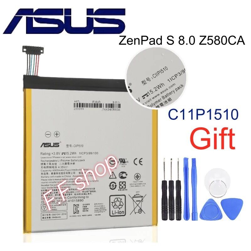 แบตเตอรี่ แท้ ASUS ZenPad S 8.0 Z580CA C11P1510 4000mAh พร้อมชุดถอด ประกัน 3 เดือน แท้