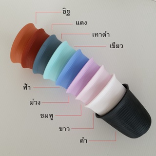 กระถางพลาสติก เบอร์ 10 สี ขนาดกว้าง 6 cm. สูง 6 cm. พร้อมส่ง