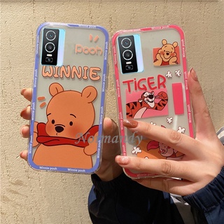 In Stock เคส Phone Case Vivo Y76 5G Cute Cartoon Winnie The Pooh Couples TPU Transparent Casing VIVOY76 5G Protective Shell เคสโทรศัพท์