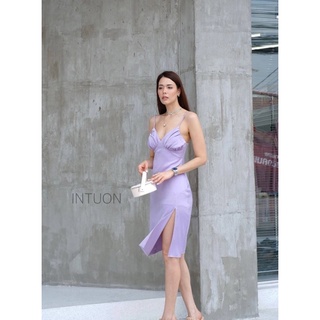 เดรสสายเดี่ยว ลุคคุณหนู dress ออกงาน ชุดเซ็กซี่ sexy long dress ชุดไปทะเล