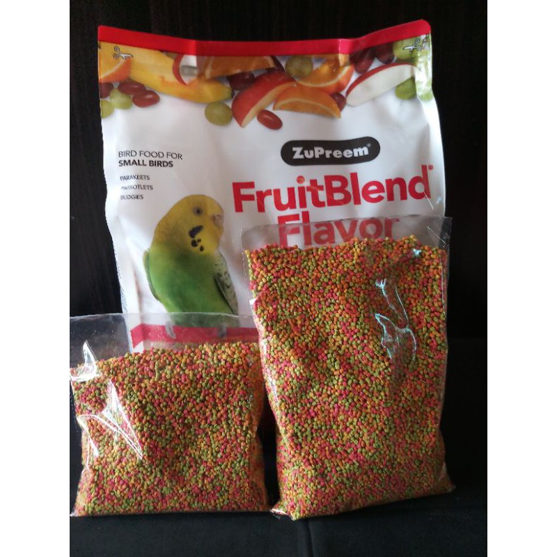 สุพรีมอาหารผลไม้รวมsize S 1000g Zupreemอาหารนกแบ่งขาย
